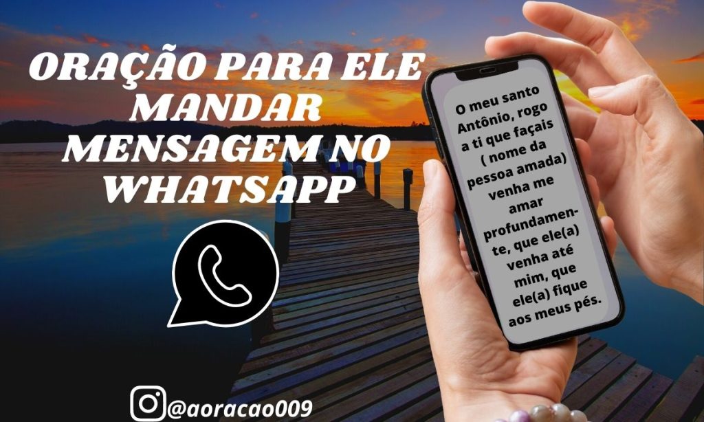 Oração para ele mandar mensagem no WhatsApp